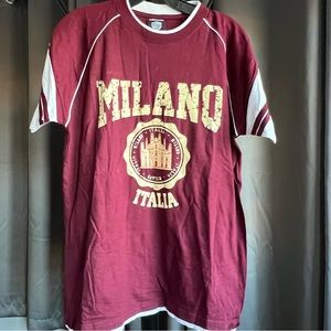 Burgundy Milano Italia Sport sleeved Tee